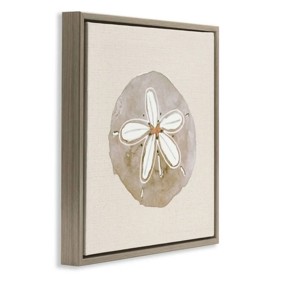 Stupell Industries Serene Beige Sand Dollar Floating Frame, design by Lanie Loreth