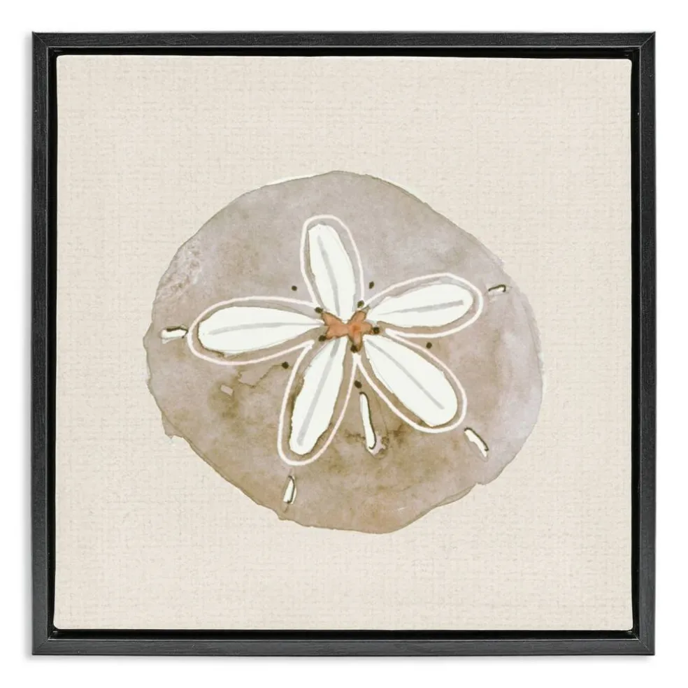 Stupell Industries Serene Beige Sand Dollar Floating Frame, design by Lanie Loreth