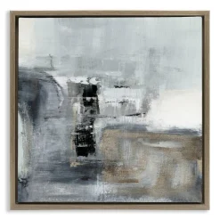Stupell Industries Still Waters Monochrome Abstraction Floating Frame, design by Susan Jill
