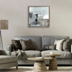 Stupell Industries Still Waters Monochrome Abstraction Floating Frame, design by Susan Jill