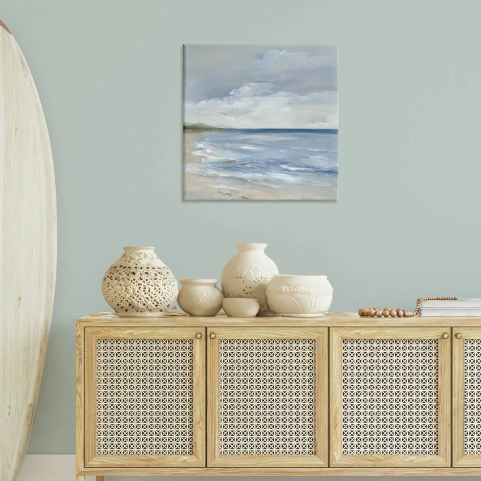 Stupell Industries Stormy Beach Landscape Canvas Design by Nan