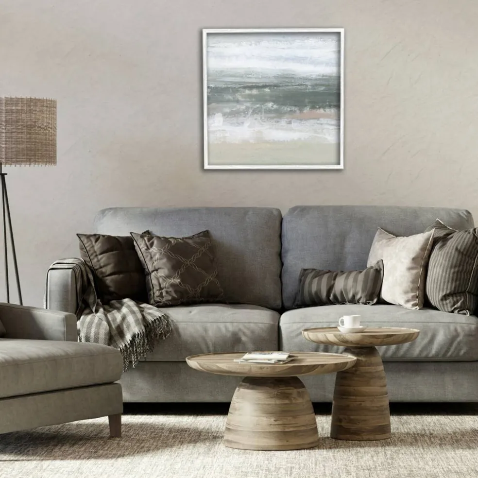 Stupell Industries Subdued Pastel Tides Framed Giclee, design by Ethan Harper