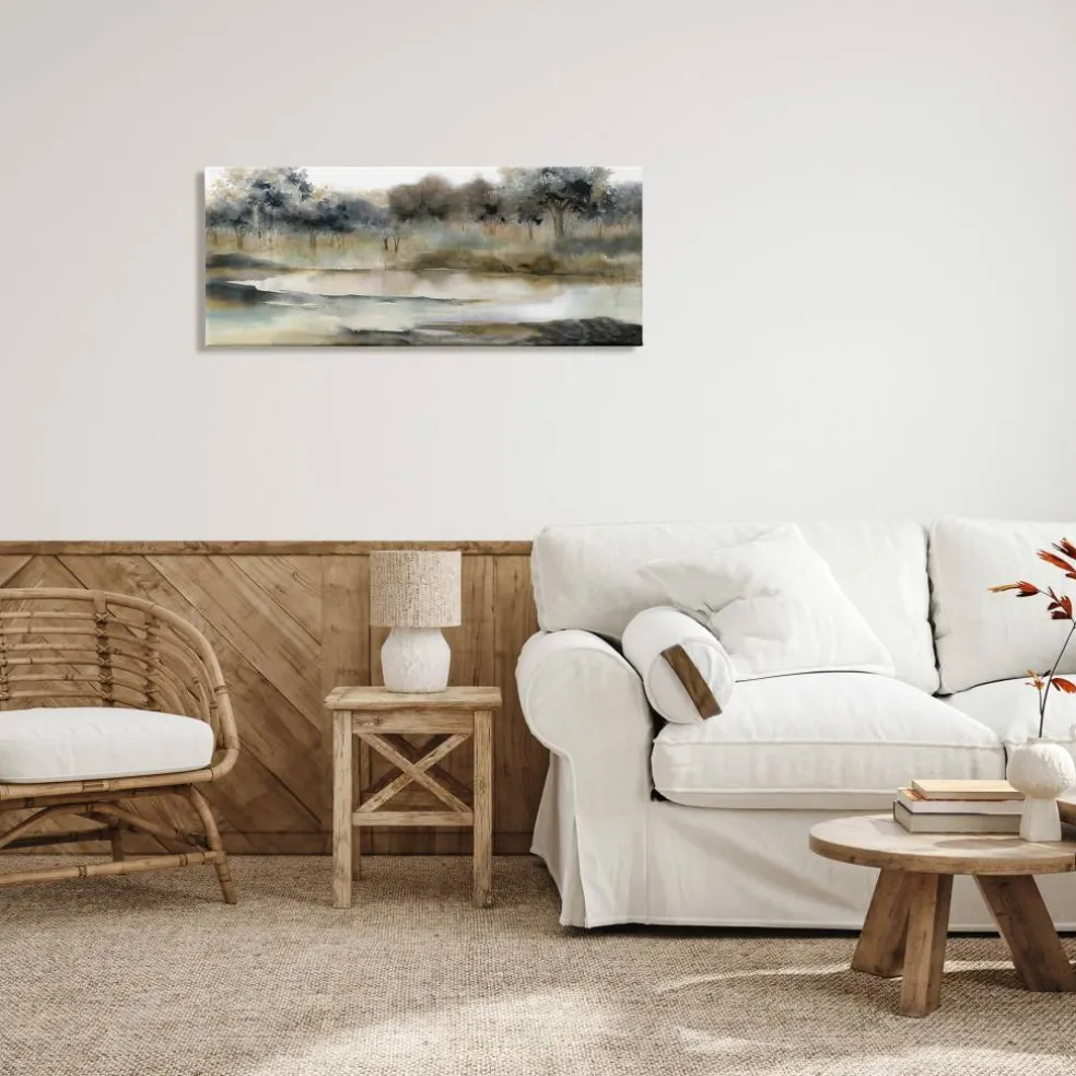 Stupell Industries Trees By Lakeside Landscape Canvas Wall Art