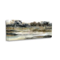 Stupell Industries Trees By Lakeside Landscape Canvas Wall Art