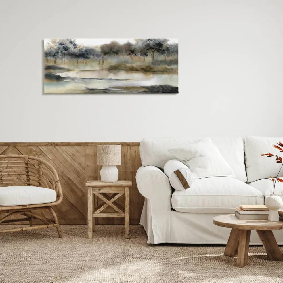 Stupell Industries Trees By Lakeside Landscape Canvas Wall Art