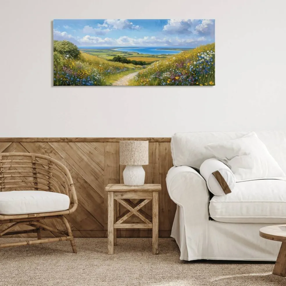 Stupell Industries Valley Path Coastal Landscape Canvas, design by Petal Prints Design