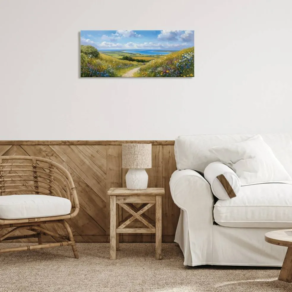 Stupell Industries Valley Path Coastal Landscape Canvas, design by Petal Prints Design
