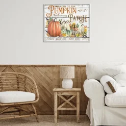 Stupell Industries Welcome Pumpkin Patch Framed Giclee Art
