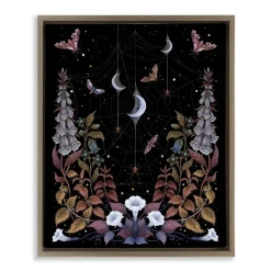 Stupell Industries Witch Garden with Spider Webs Floating Frame, design by Episodic Drawings