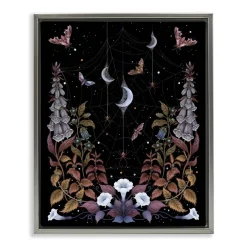 Stupell Industries Witch Garden with Spider Webs Floating Frame, design by Episodic Drawings