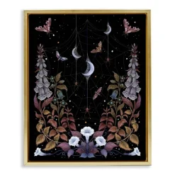 Stupell Industries Witch Garden with Spider Webs Floating Frame, design by Episodic Drawings
