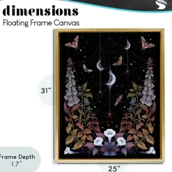 Stupell Industries Witch Garden with Spider Webs Floating Frame, design by Episodic Drawings