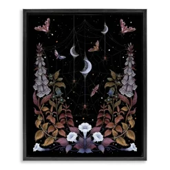 Stupell Industries Witch Garden with Spider Webs Floating Frame, design by Episodic Drawings
