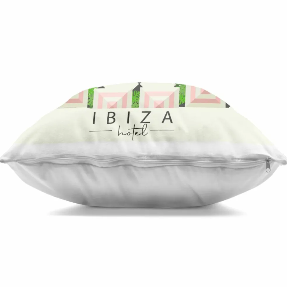 Stupell Industries 18" x 18" Ibiza Hotel Vacation Decorative Printed Indoor Pillow