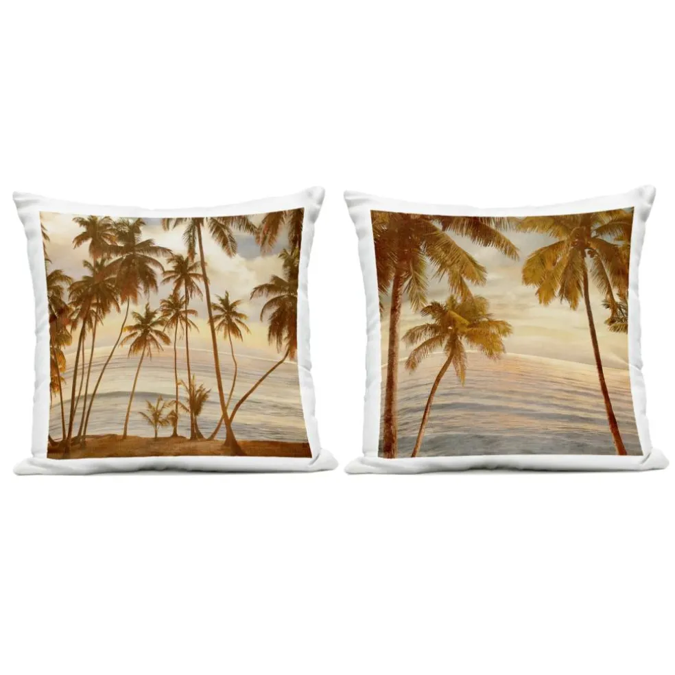 Stupell Industries 18" x 7" Summer Beach Tropical Sunset Print Outdoor Pillow Set