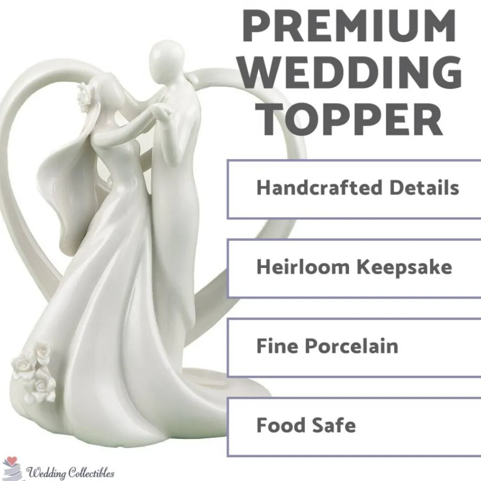 Stylized Dancing Wedding Cake Topper