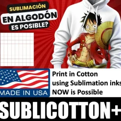 SUBLICOTTON+ Dye Sublimation Inkjet Heat Transfer Paper 10 Sheets 8.5"x11" MADE IN USA