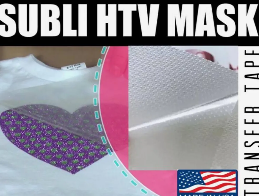 SUBLI HTV MASK™ 8”x9”- 25 SHEETS For Sublimation HTV Vinyl - Transfer Tape USA