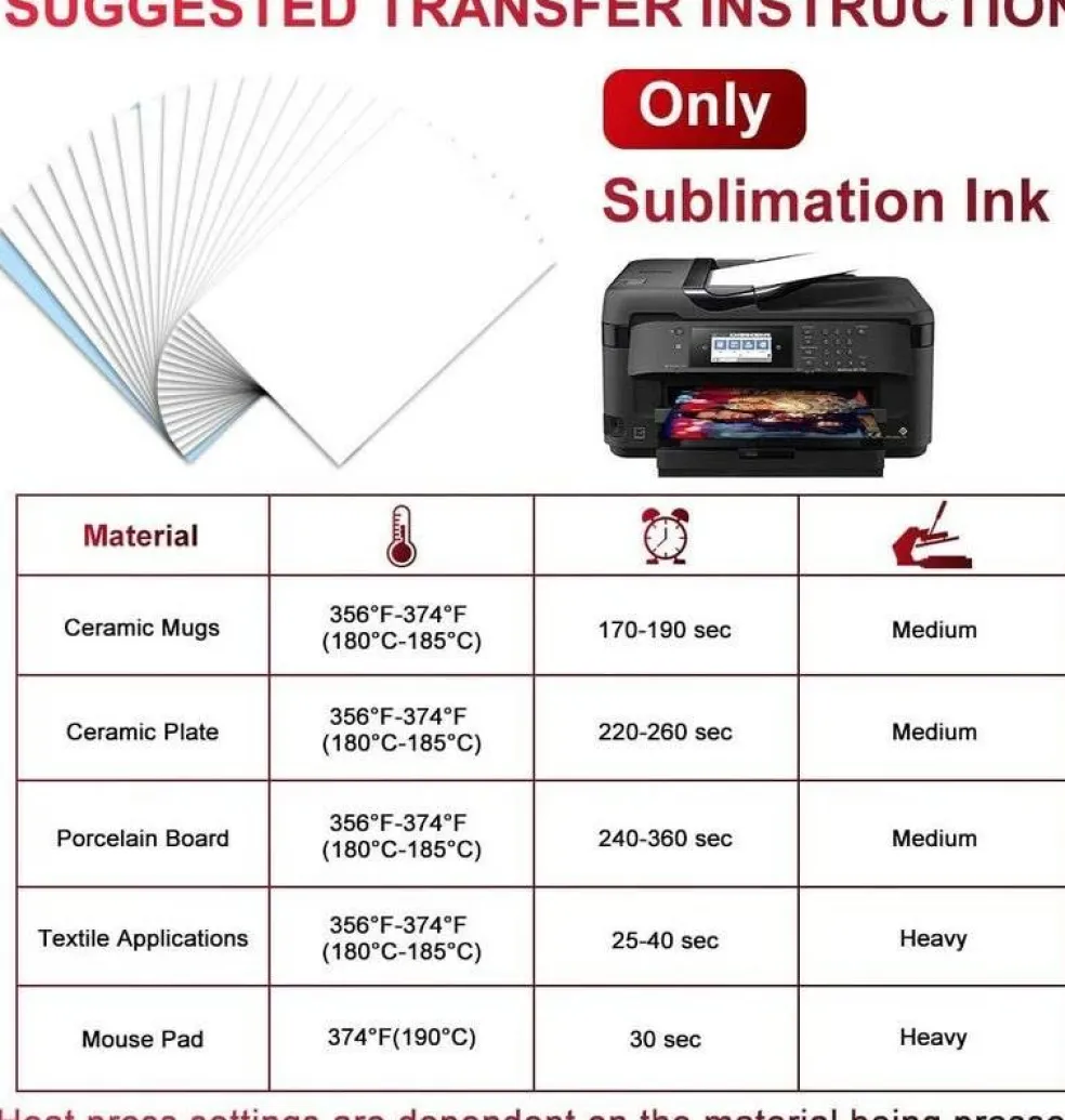 SUBLIPAPER Dye Sublimation Transfer Paper for Sawgrass, Epson and Brother 100 Sheets 13"x19" per Pack