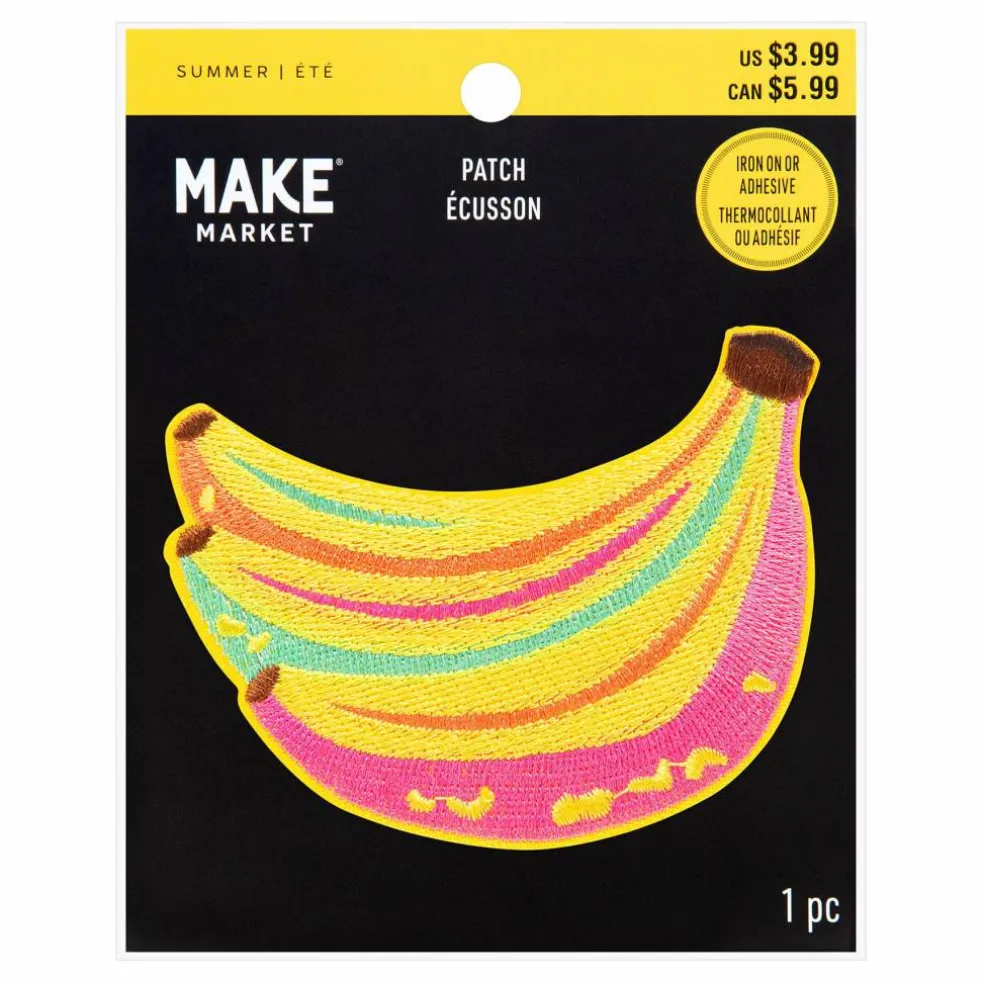 Summer Bananas Iron-On & Adhesive Embroidered Patch by Make Market®