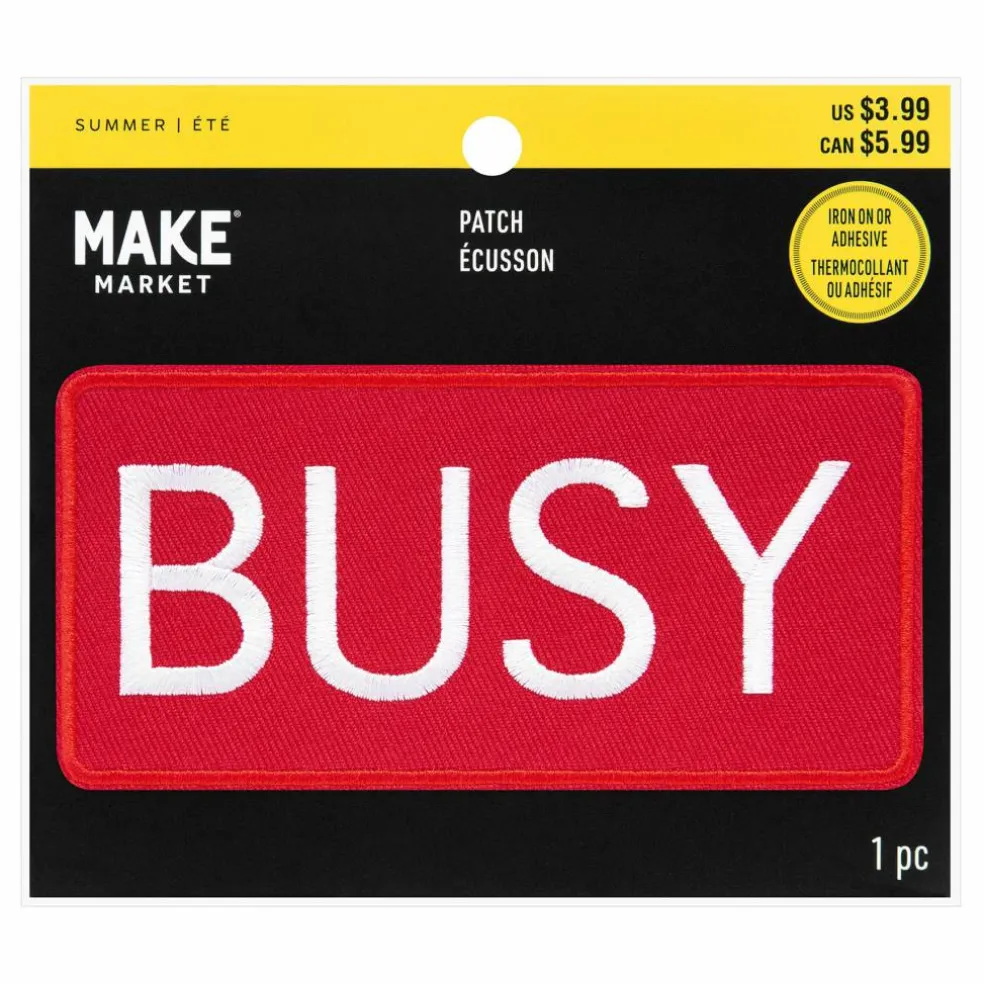 Summer Busy Iron-On & Adhesive Embroidered Patch by Make Market®