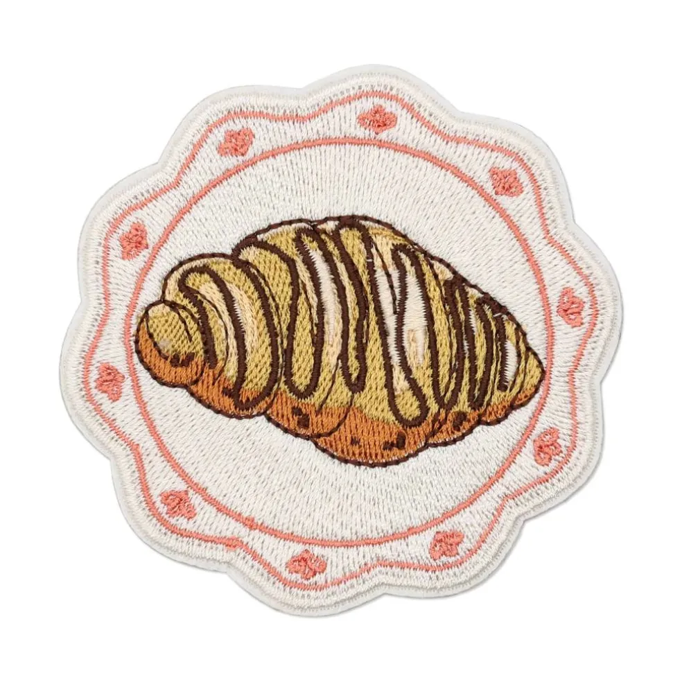 Summer Fashion Croissant Iron-On & Adhesive Embroidered Patch by Make Market®