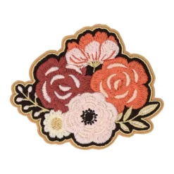 Summer Fashion Flower Bouquet Iron-On & Adhesive Embroidered Patch by Make Market®