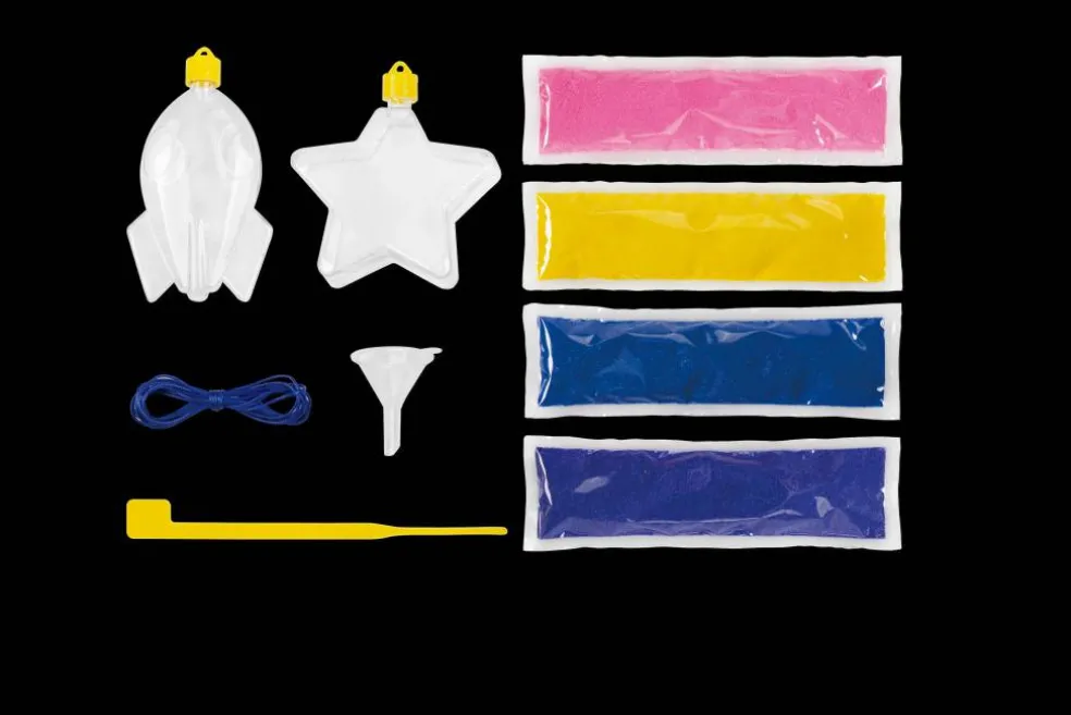 Summer Glow-in-the-Dark Rocket & Star Sand Art Kit by Creatology™