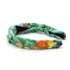 Summer Green Gem-Studded Tropical Floral Fabric Headband by Make Market®