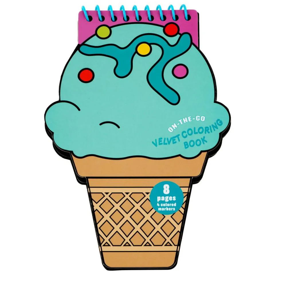 Summer Ice Cream Velvet On-the-Go Coloring Book by Creatology™