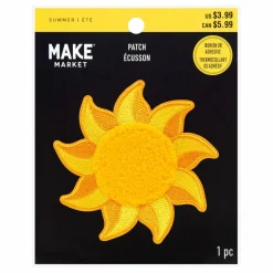 Summer Sun Iron-On & Adhesive Embroidered Patch by Make Market®