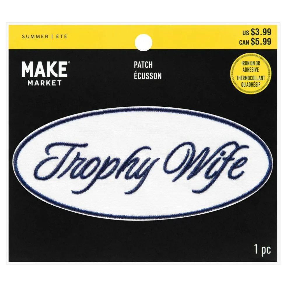 Summer Trophy Wife Iron-On & Adhesive Embroidered Patch by Make Market®