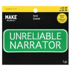 Summer Unreliable Narrator Iron-On & Adhesive Embroidered Patch by Make Market®