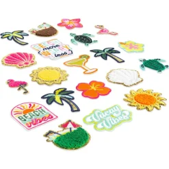 Summer Vibes Iron-On & Adhesive Embroidered Patch Set by Make Market®
