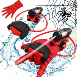 Summer Water Toys, econoLED Water Guns, Superhero Squirt Guns with Glove Summer Party Swimming Pool Beach Outdoor Water Fighting Toys for Kids