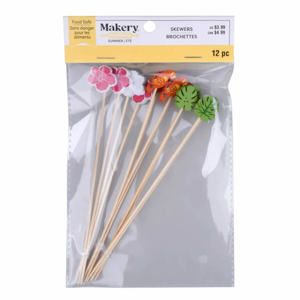 8" Summer Wood Skewers, 12ct. by Makery™