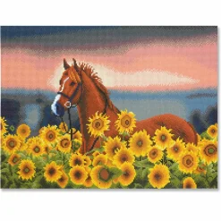Sunflower Horse Diamond Art Kit by Make Market®