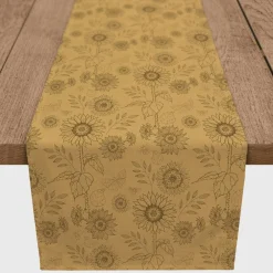 Sunflower Icons Cotton Twill Runner