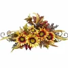 27" Sunflower Swag with Metal Frame