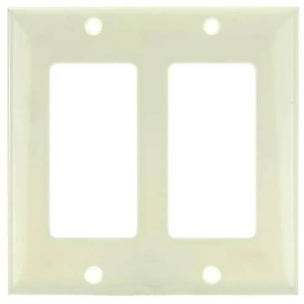 SUNLITE 2 Gang Decorative Plate Almond Color E302A