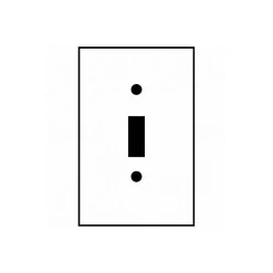 SUNLITE 1 Gang Toggle Plate Steel E101S