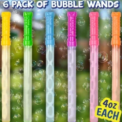 Sunny Days Entertainment Maxx Bubbles 4oz Bubble Wands – 6 Pack Bubble Wand Toy