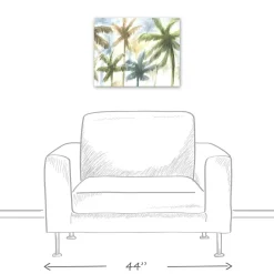 Sunrise Palm Trees Canvas Wall Art