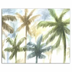 Sunrise Palm Trees Canvas Wall Art