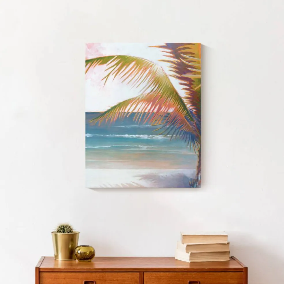 Sunset Palm Canvas Wall Art