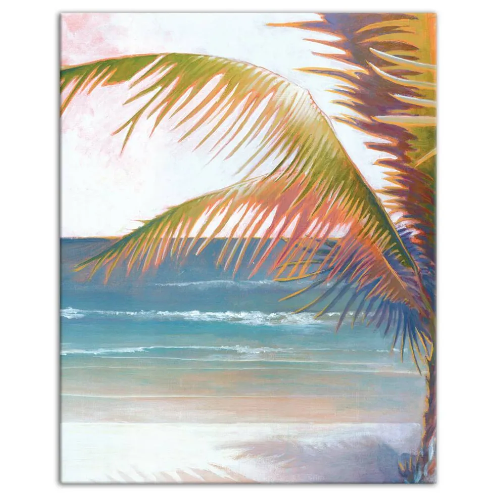 Sunset Palm Canvas Wall Art