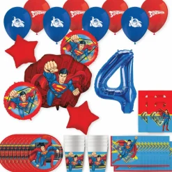 Superman Birthday Party Kit with Number