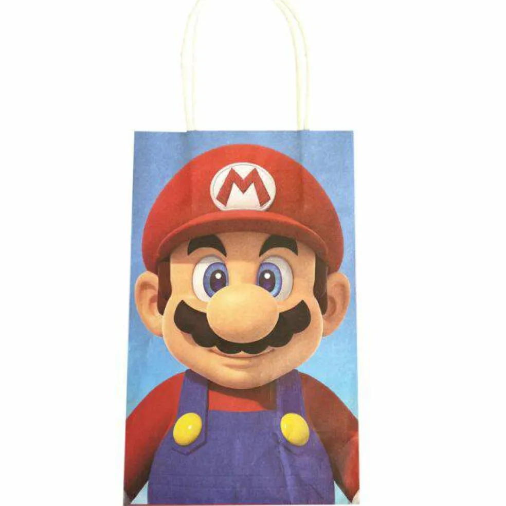Super Mario Brothers Paper Unfilled Goody Bag – 8 Bags/Pack