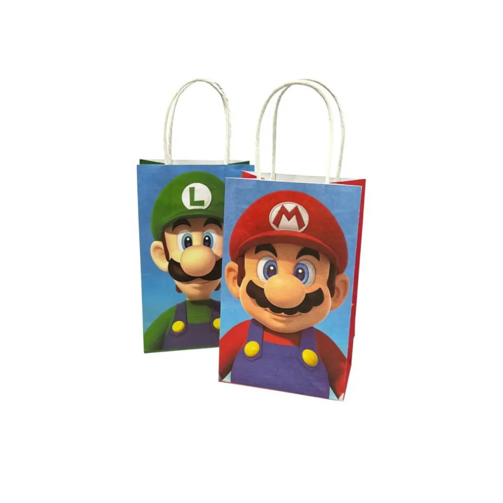 Super Mario Brothers Paper Unfilled Goody Bag – 8 Bags/Pack