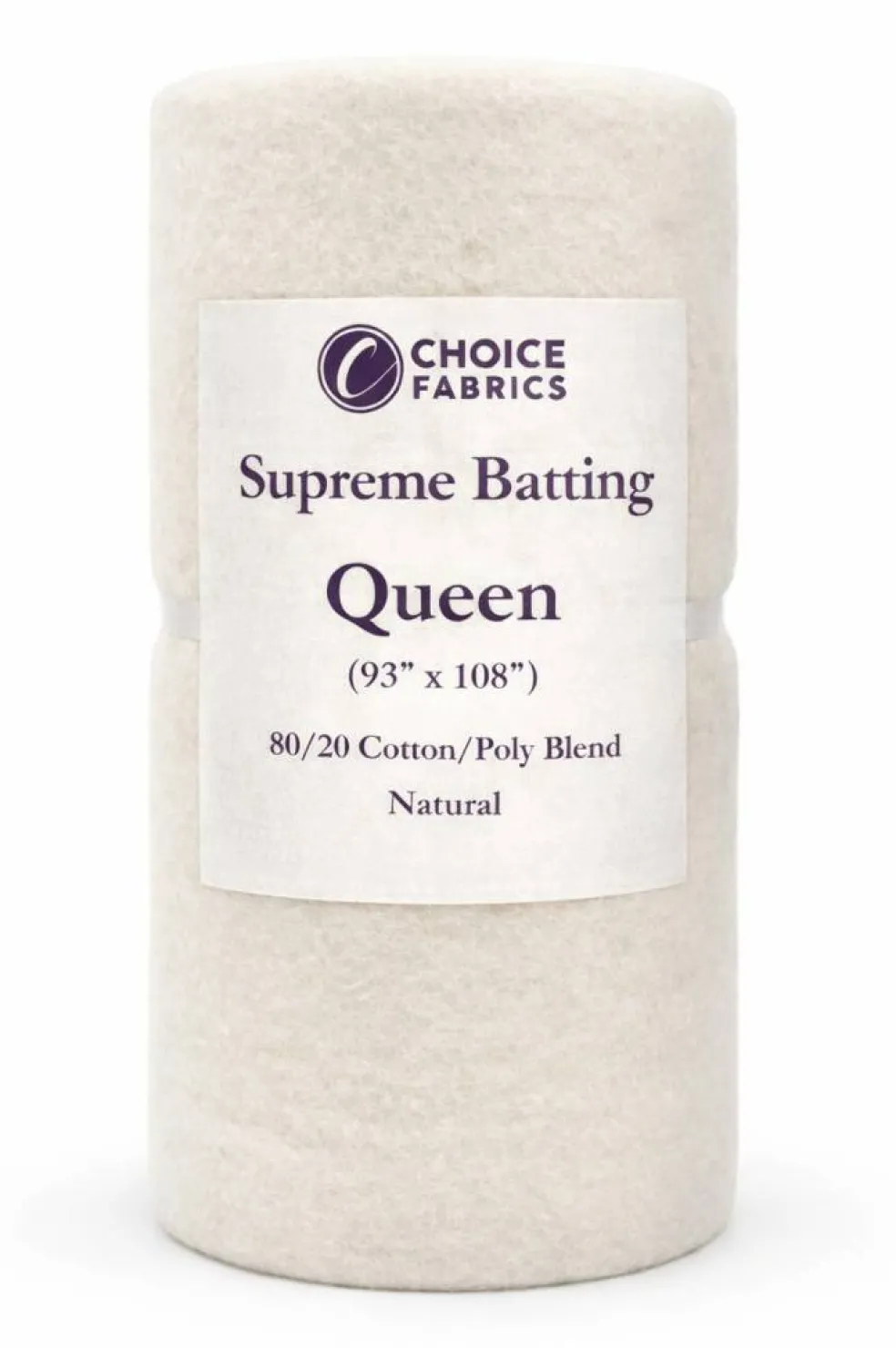 Supreme Batting - 80/20 Cotton/Poly Blend - Queen (93" x 108")